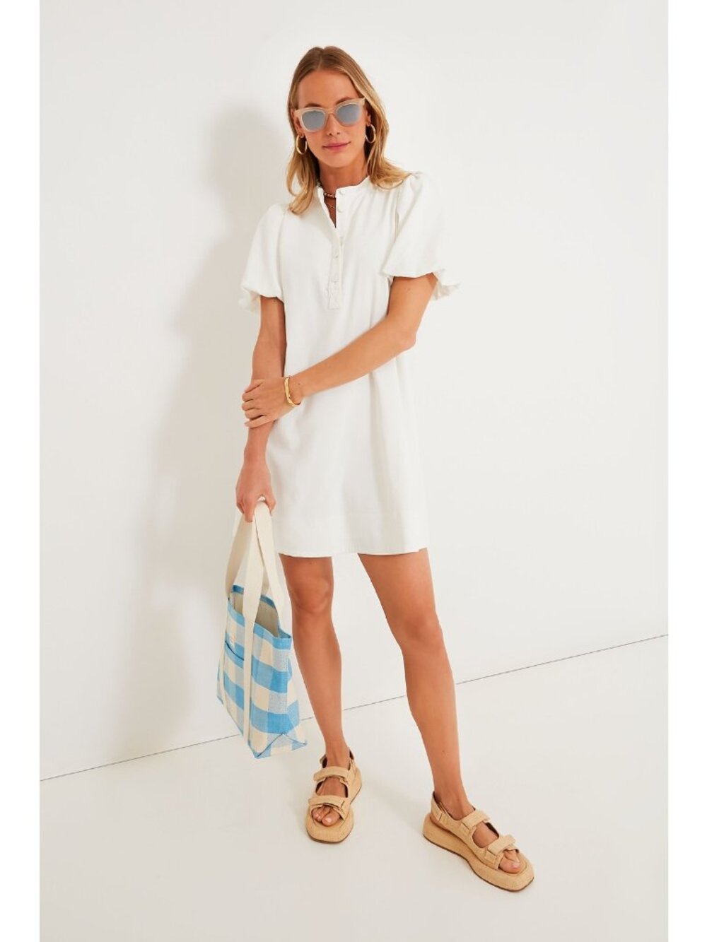 Pomander Place by Tuckernuck White Carly Dress size S Small Relaxed Mini Shift * - Picture 7 of 7